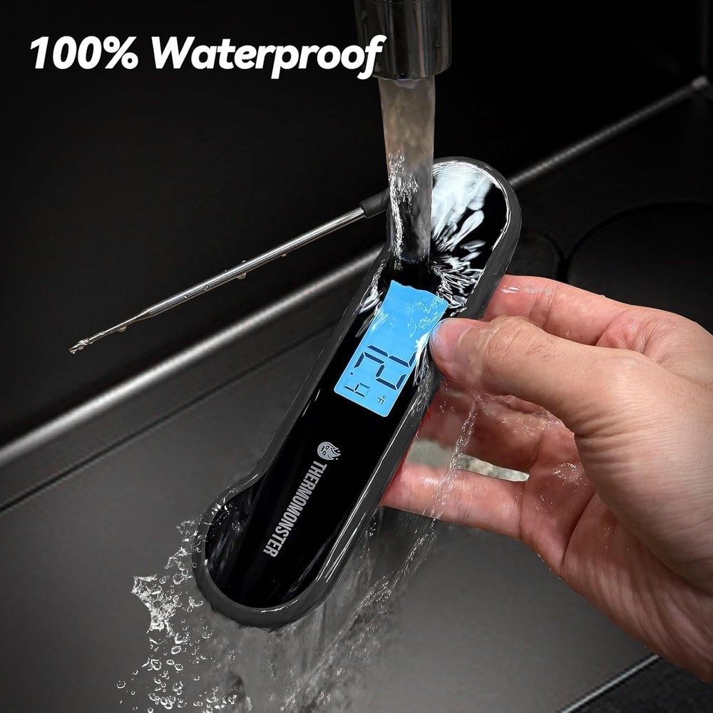 Instant Read Digital Meat Thermometer, ±0.5℉ Precision, Black Kitchen Gadget