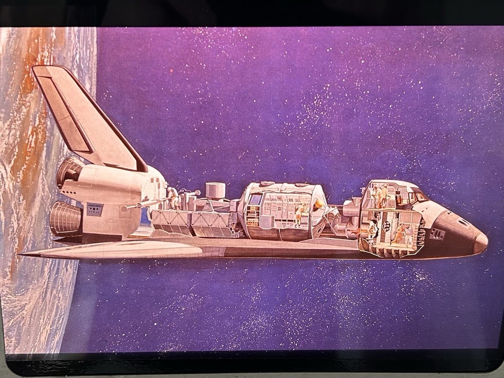 1978 NASA KSC Space Shuttle Orbiter Cross-section View Presentation Transparency
