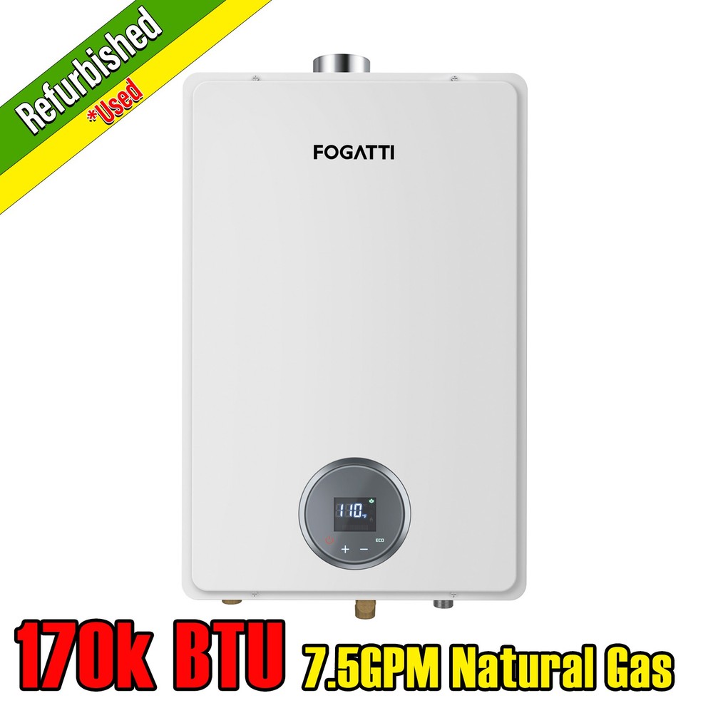 【90% NEW】Tankless Water Heater Natural Gas 7.5 GPM 170,000 BTU On Demand Indoor