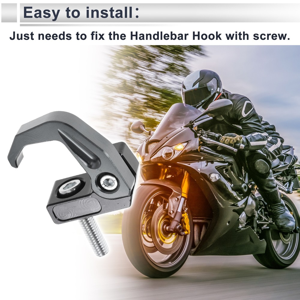 Motorcycle hanging hook 1 set 42mm black titanium color