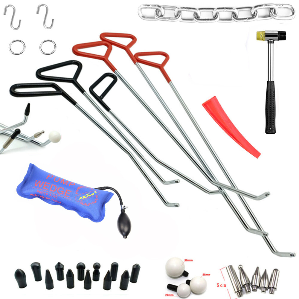 Paintless Dent Repair Rod Kit Auto Dent Removal Tools Pullout Tools Push Hooks