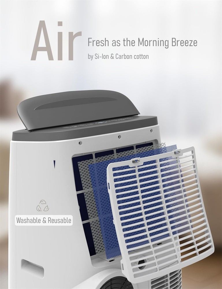 14,000 BTU Portable Air Conditioner Cools Up to 750 Sq.Ft AC Unit Remote Control