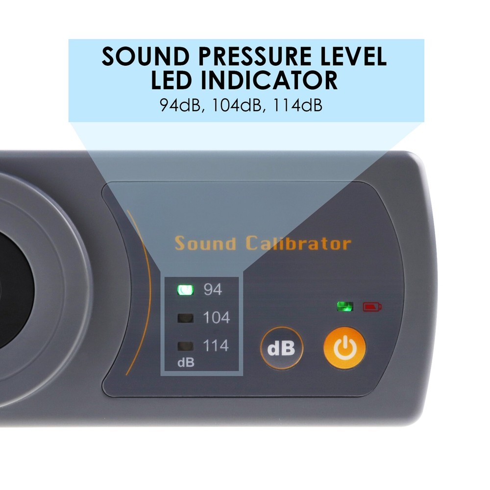 5.1" Compact Sound Level Calibrator 13.2mm Microphone Size Sound Level Meter