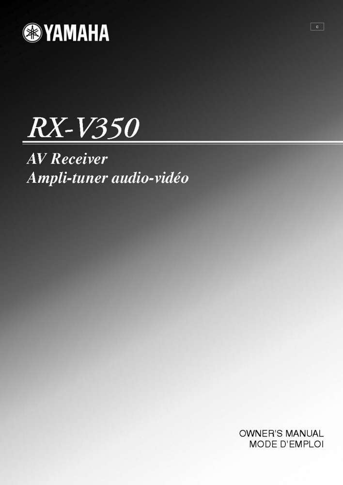 Yamaha RX-V350 Receiver Owners Manual