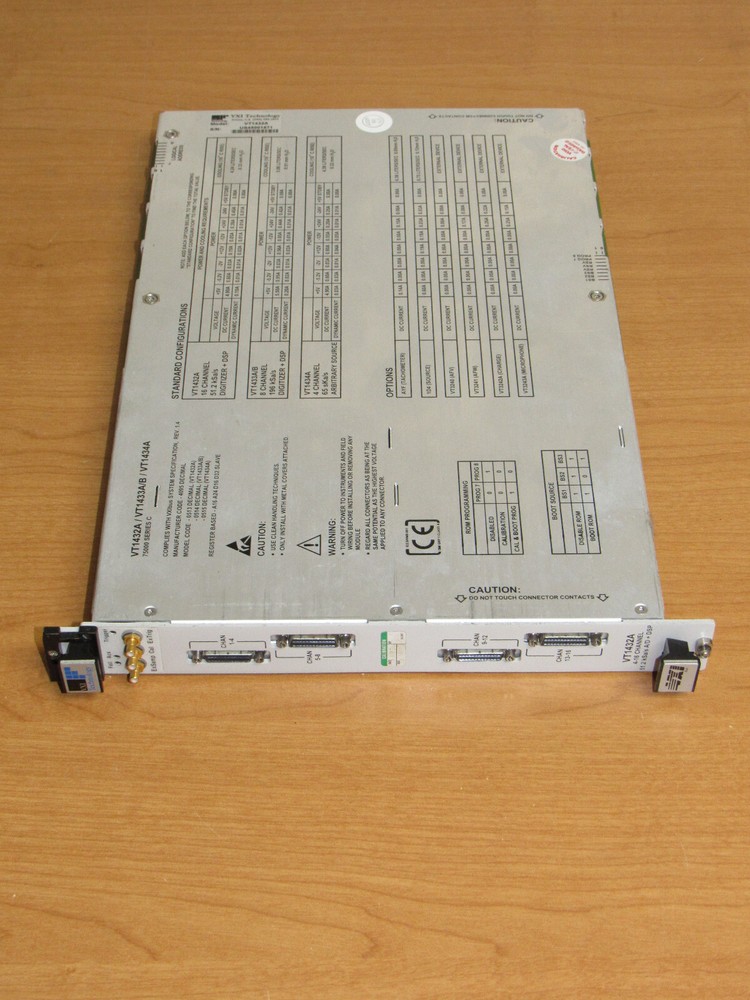 VXI Technology 4-16 Channel 51.2 kSa/s A/D + DSP Module - VT1432A - UNTESTED