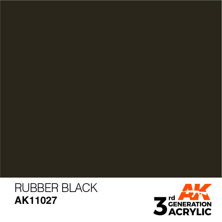 AK Interactive 3G Acrylic Rubber Black 17ml