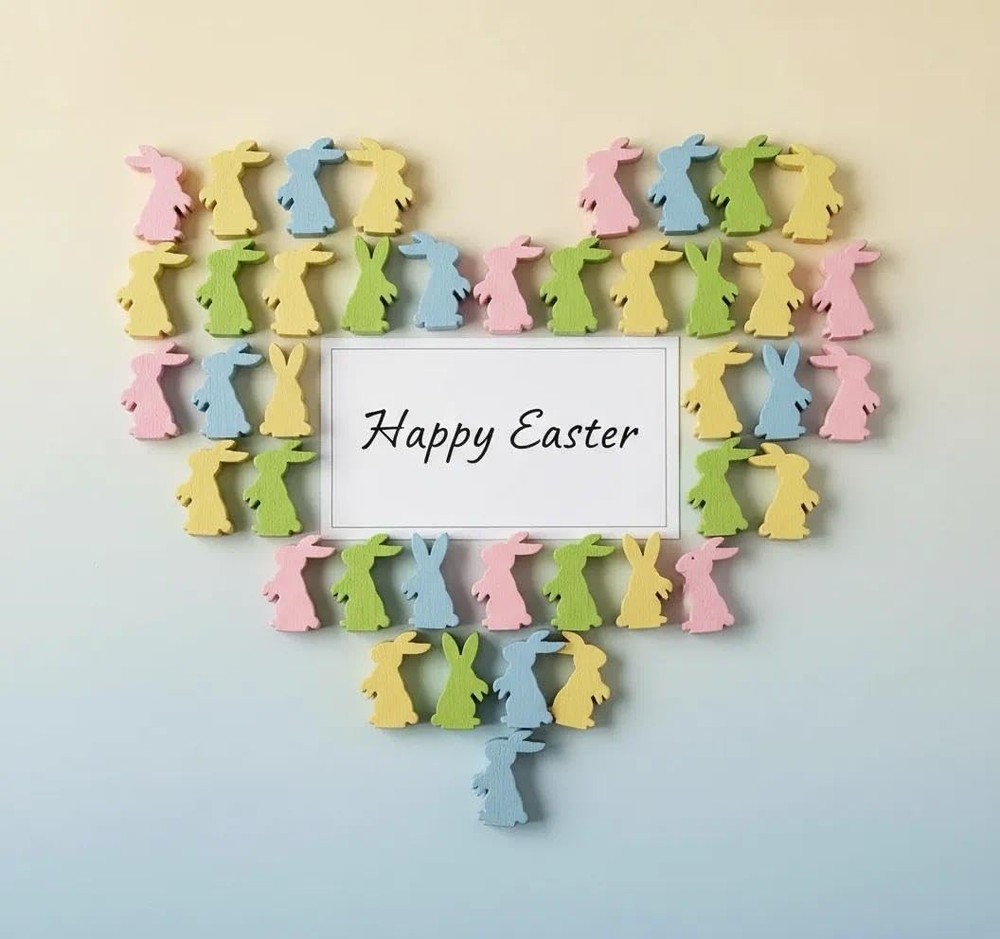 60 Pcs Mini Wooden Easter Bunny Flatbacks, Double-Sided Mini Easter Figurines...