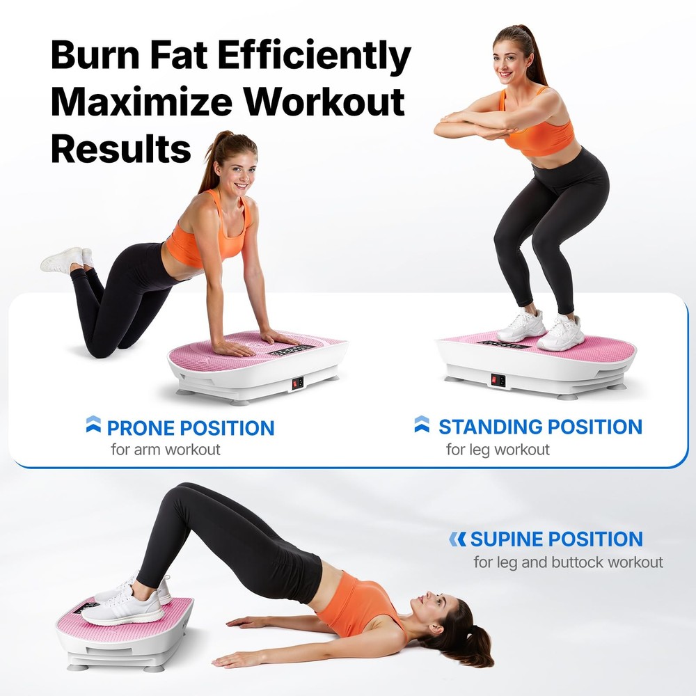 MERACH mini Vibration Plate Exercise Machine, Curved Vibration Plate for