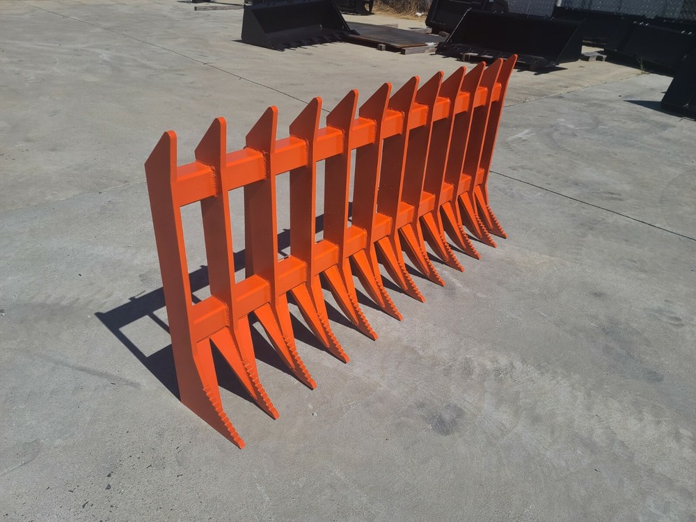 78" Extreme Severe Root Rake/skidsteer/tractor Universal Hookup