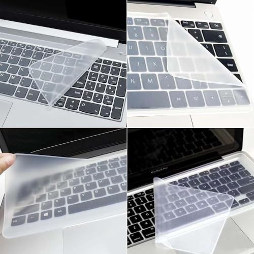 Ultra Thin Keyboard Cover Protector, Compatible For 15-17.6 inch laptops Clear