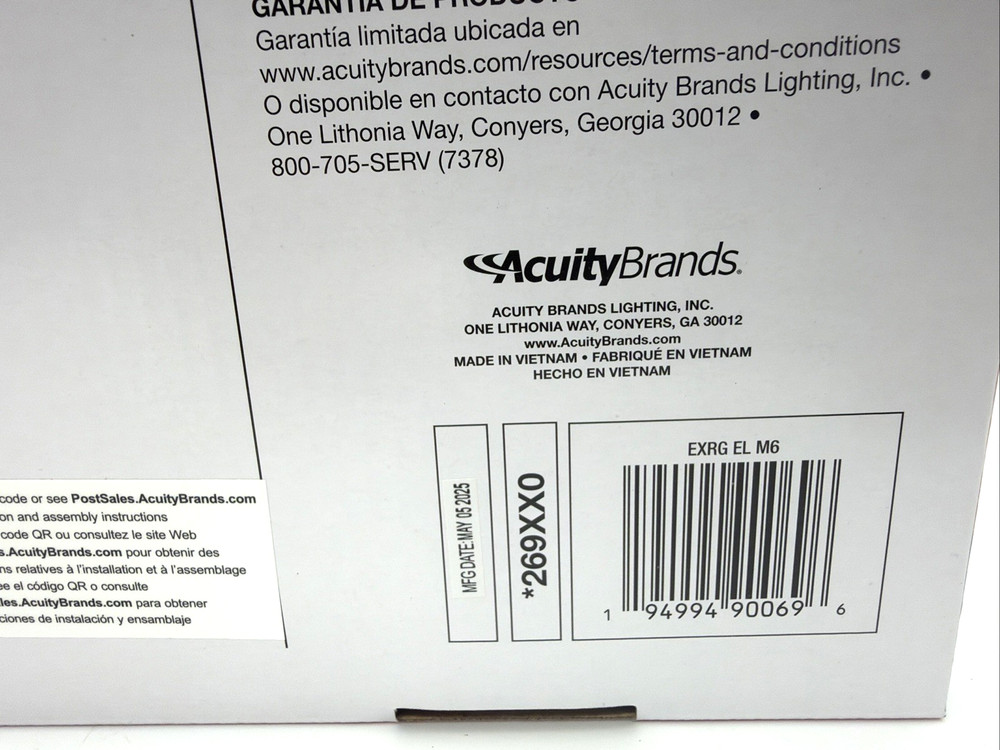 1 PC Lithonia Lighting EXRG EL M6 Thermoplastic LED Exit Light, Switchable Red/G
