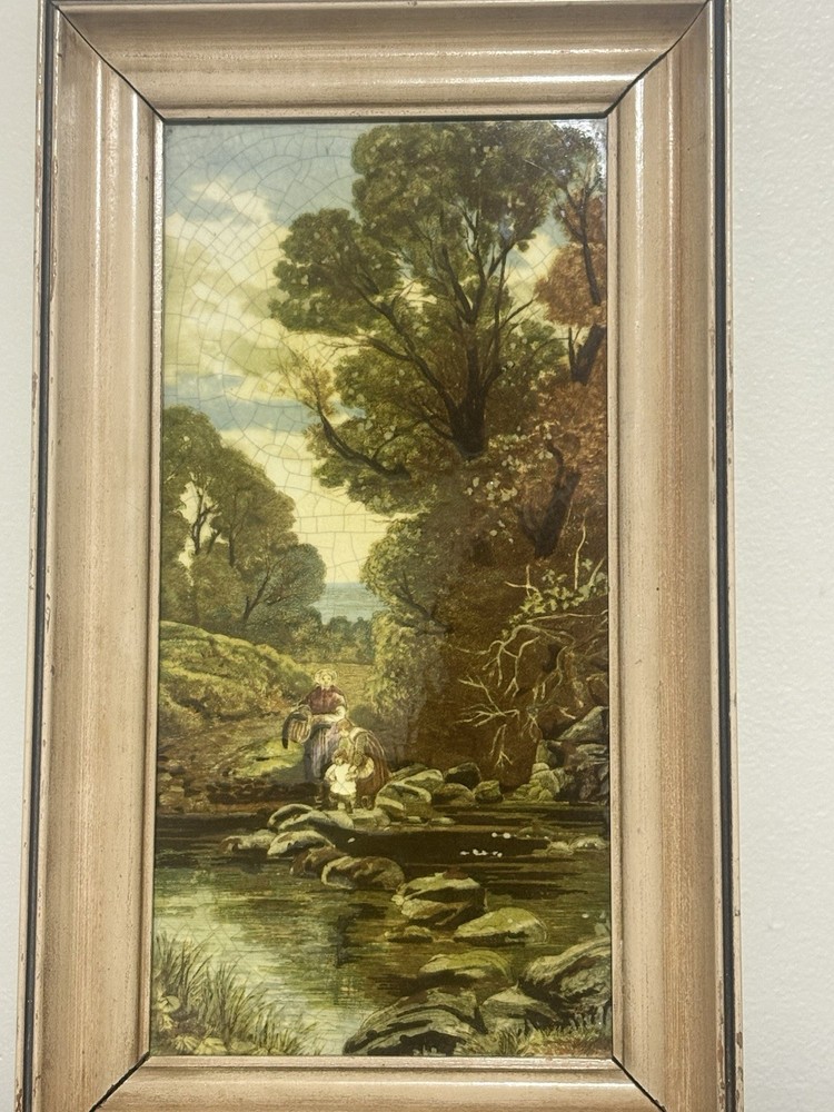 Rare Mintons Hand Painted Framed Tile