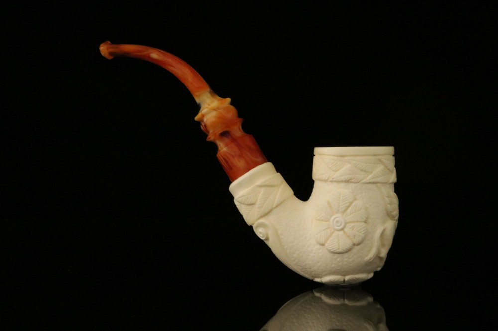 srv - Pegasus Block Meerschaum Pipe with custom case M2405