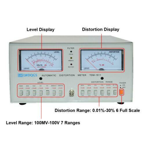 TDM-1911 Automatic Distortion Meter Audio Signal Distortion Analyzer 0.01%-30%