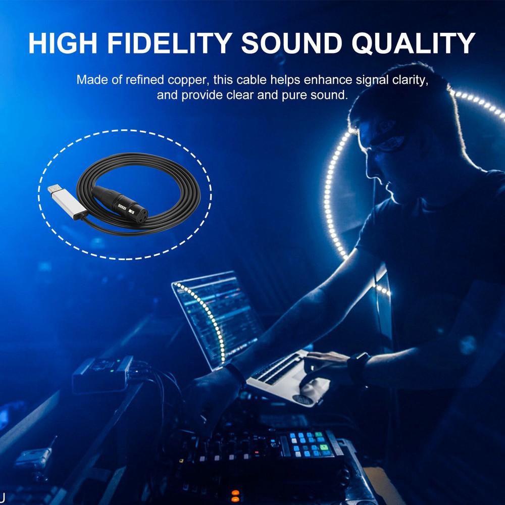 USB to DMX Interface Adapter DMX512 Stage Light Controller Cable For Computer US