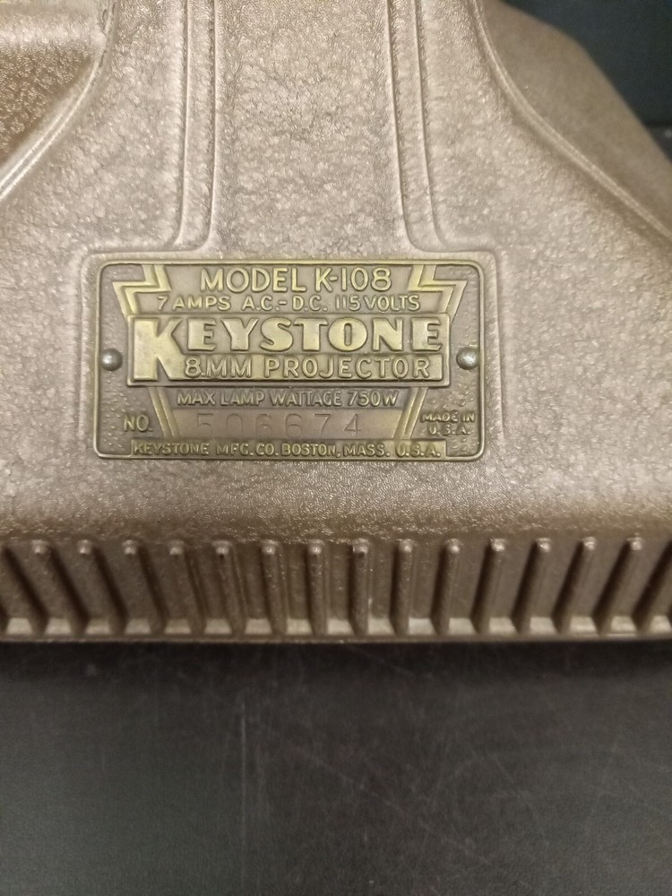 Keystone Model K-108 Variable Speed 8mm Movie Projector