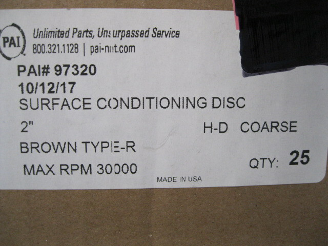 25 Pcs - 2" Roloc Surface Conditioning Discs HD Coarse Brown Quick Change