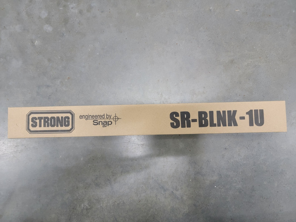 Lot of 5 Strong SR-BLNK-1U Snap-Av Solid Black Rack Panel