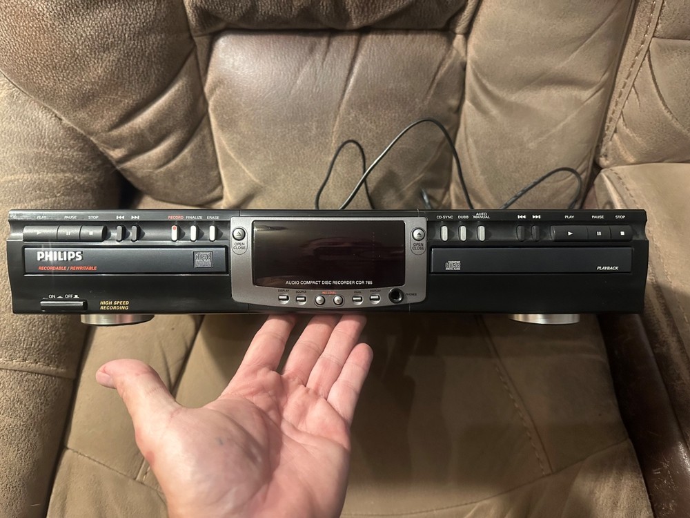 Philips CDR 765/17 Audio Compact Disc Recorder / No Remote.  TESTED WORKING.