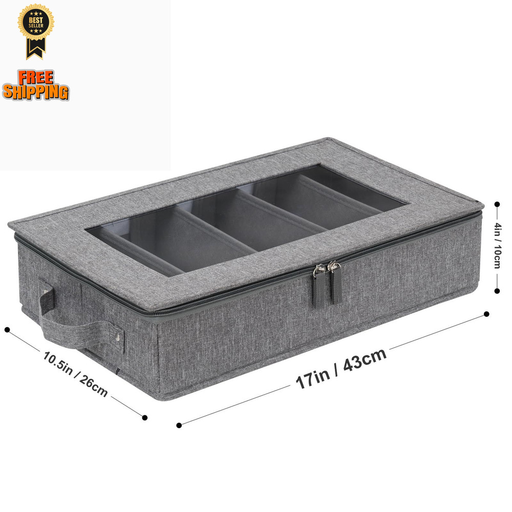 Lafulling Flatware Utensil Storage Case, Silverware Box 1 PACK, Grey