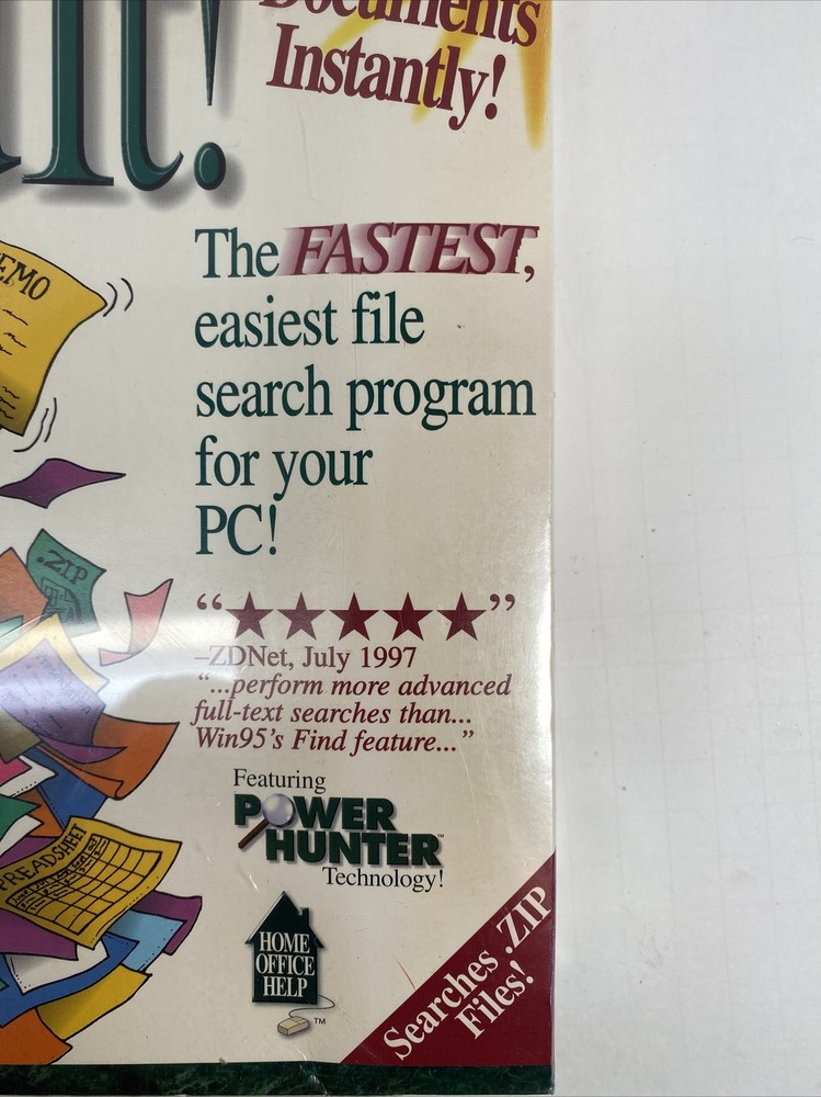 FindIt! Rom Tech Software Home Office Help Windows 95 Find Documents PC Vintage