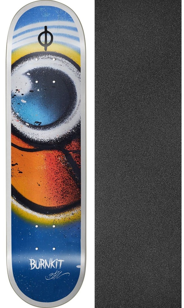 Burnkit  Skateboards Visualize 8" Skateboard Deck + griptape