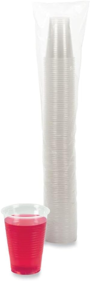 Boardwalk TRANSCUP9PK Translucent Plastic Cold Cups, 9oz, 100/Pack