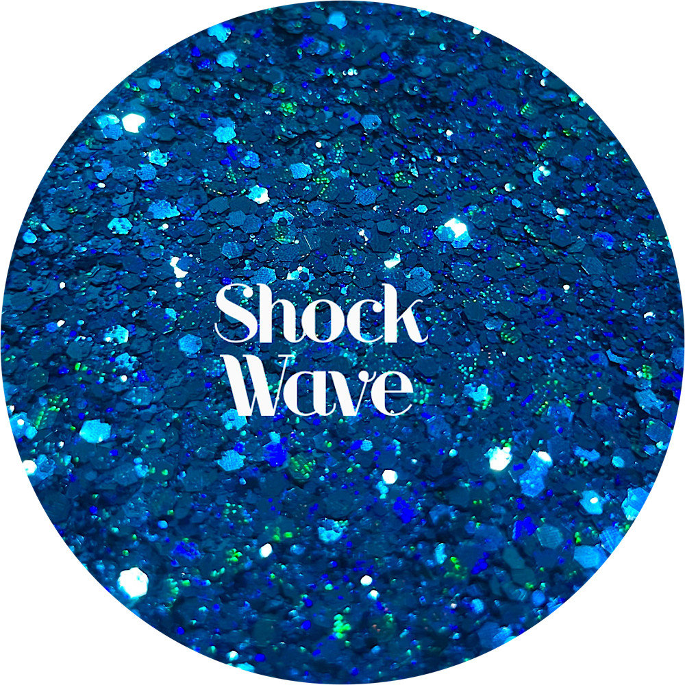 Premium Polyester Glitter - Blue Holographic Chunky Mix