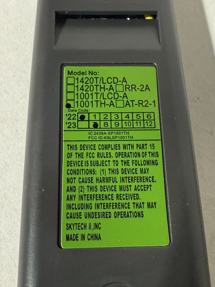 1001TH-A Skytech Remote Transmitter On/Off with Room Temperature Mode Feature