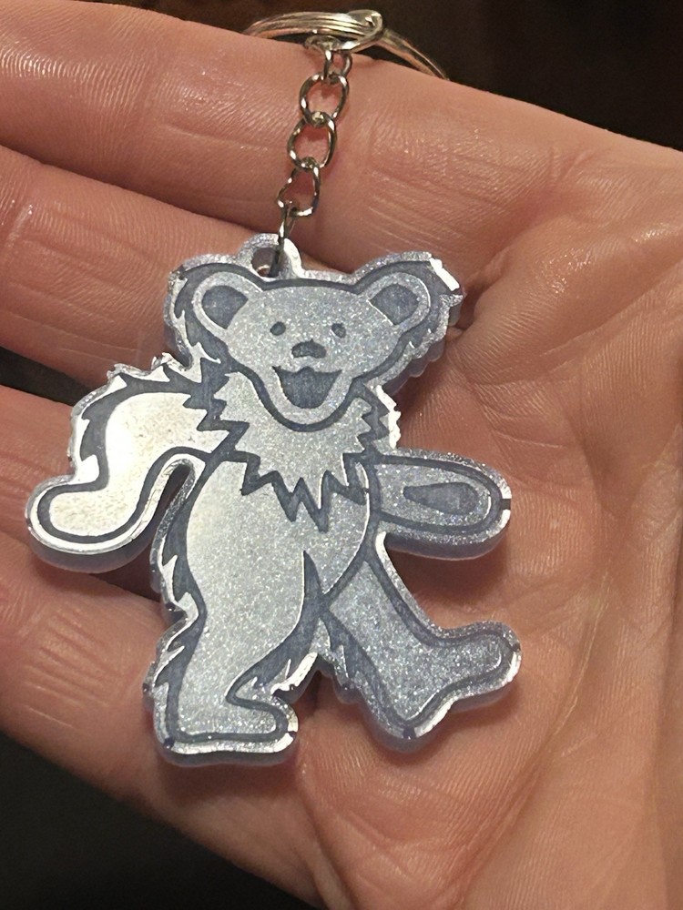 Grateful Dead Dancing Bear Handmade Resin Keychain