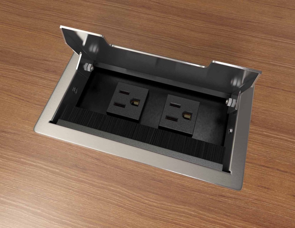 Group Dekko Villa silver 2 power + 2 open data port power module