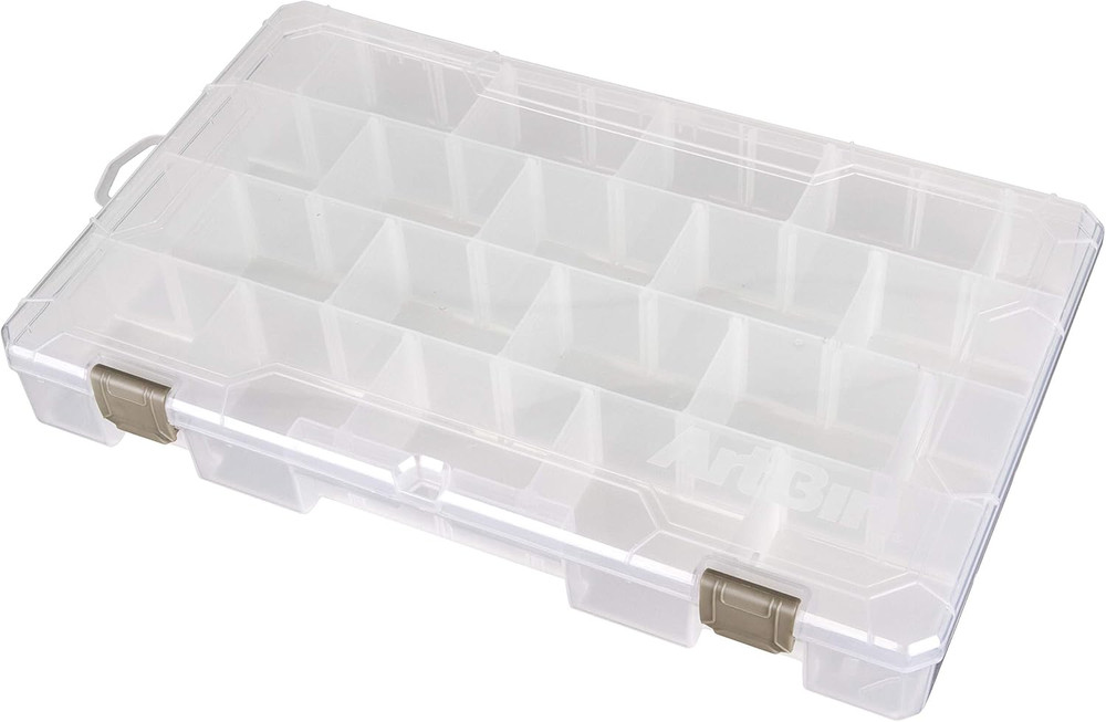 Large Solutions Box Clear Art & Craft Organizer with Dividers - Plastic Storage