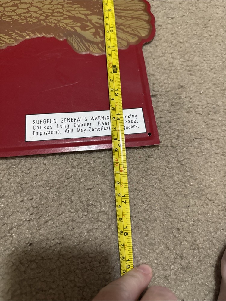 Vintage Tin Winston Select Cigarettes Thermometer Missing Therm