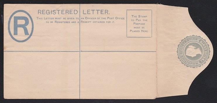 MAURITIUS QV 12c small size registered envelope unused...........D3059