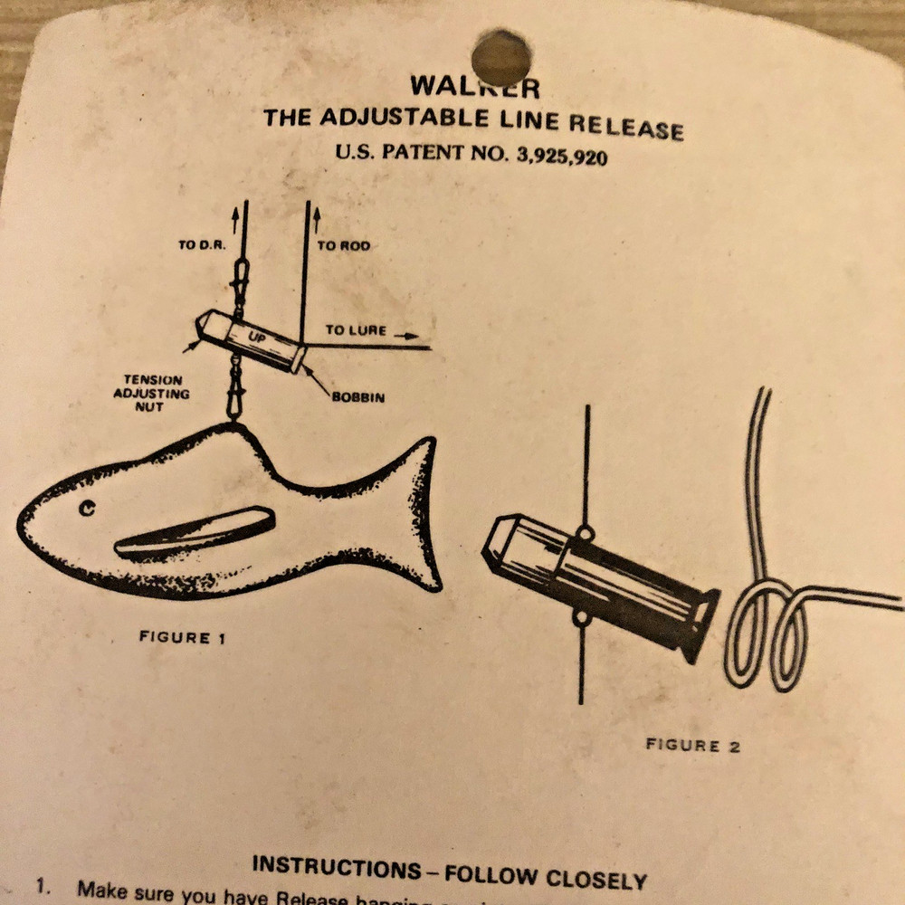 WALKER DOWNRIGGERS ADJUSTABLE LINE RELEASE NOS