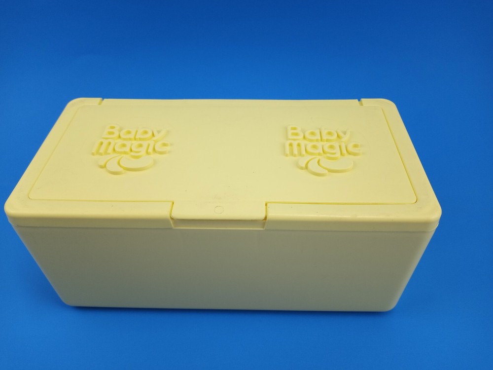 Baby Magic Yellow Wipe Box Vintage