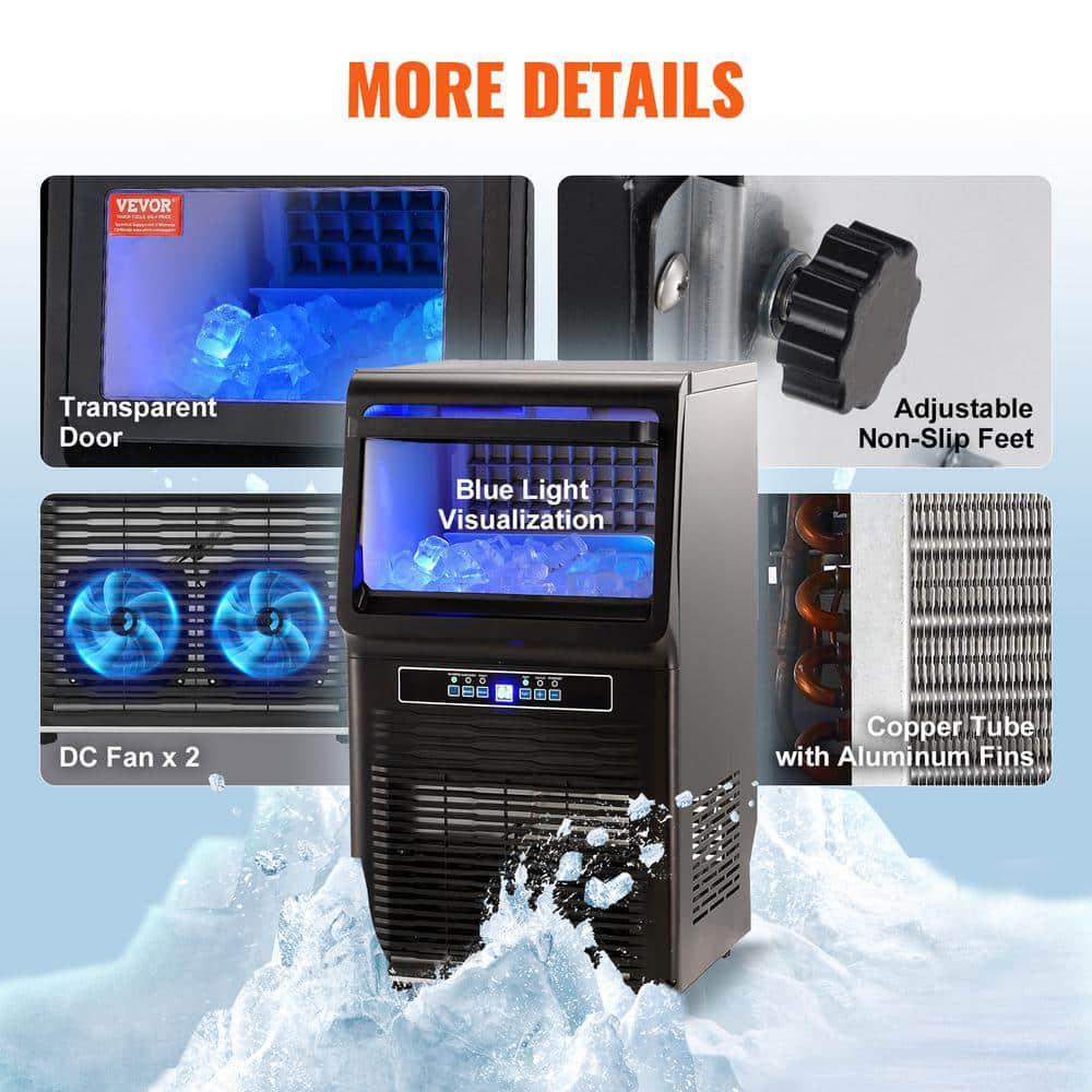 Built-in LED Digital Display Commercial Ice Maker Freestanding Ice Cube Machine