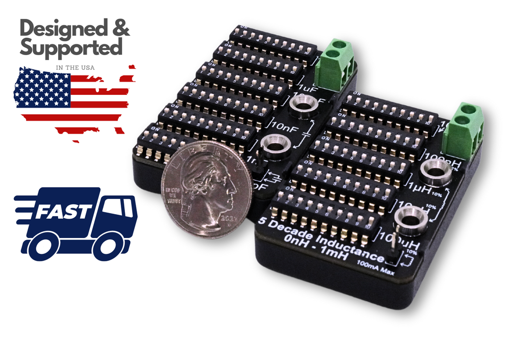6 Decade Capacitance & 5 Decade Inductance Board/Box Combo with Cover