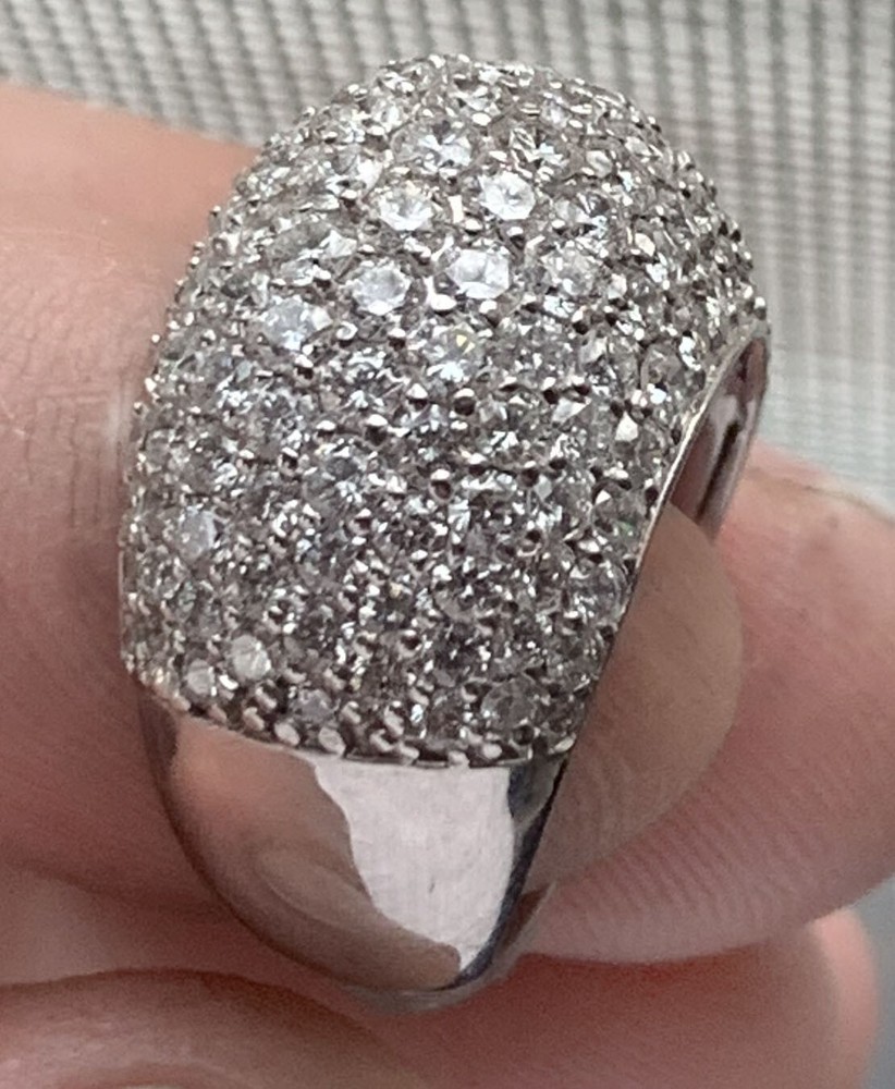 6.50 Ct. TW Micro Pave Round Diamond Anniversary Ring