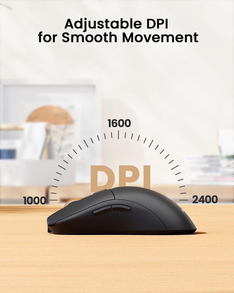 Bluetooth Wireless Mouse, USB C Mouse, EM15 Rechargeable Compact Portable Typ...