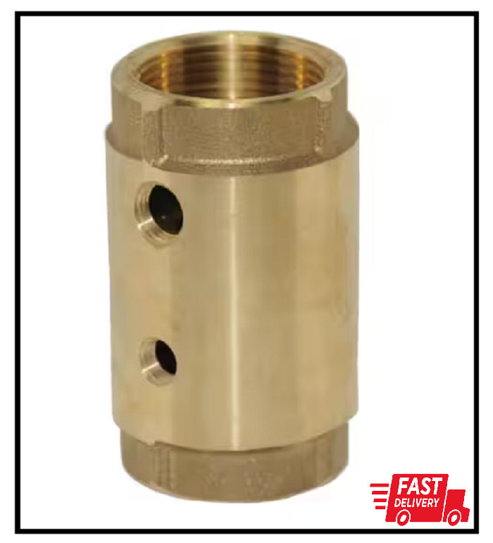 Water Source 1-1/4 in. Solid brass Two-Hole Control Center Check Pump Valve