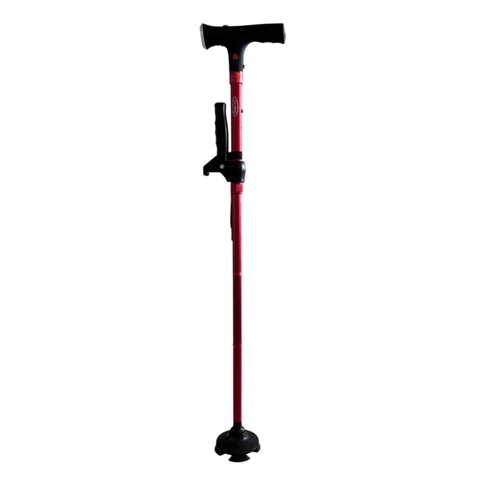 #ComfyWalk Folding Cane with Light, Alarm & OPTRON—Red