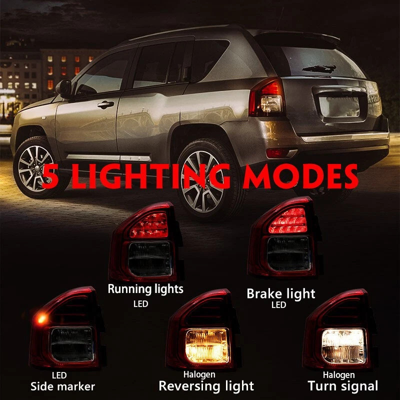 For Jeep Compass 2014-2017 LED Rear Tail Light Lamp Driver Left Bulb Assembly