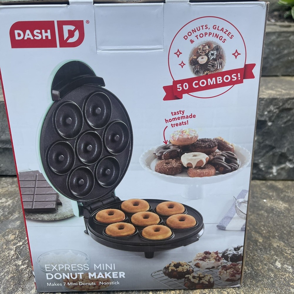 Dash 7 Mini Donut Maker Machine for Kid-Friendly Breakfast, Snacks Nonstick
