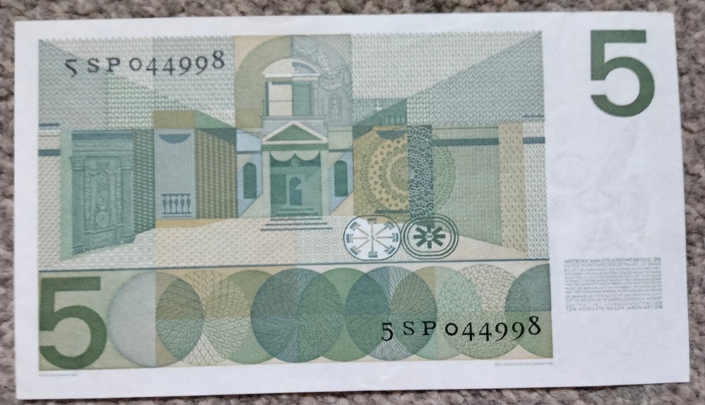 Netherlands 5 Gulden 1966 P90a aUnc