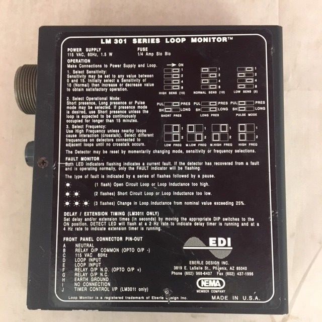 LM 301 Series Loop Monitor - Eberle - EDI