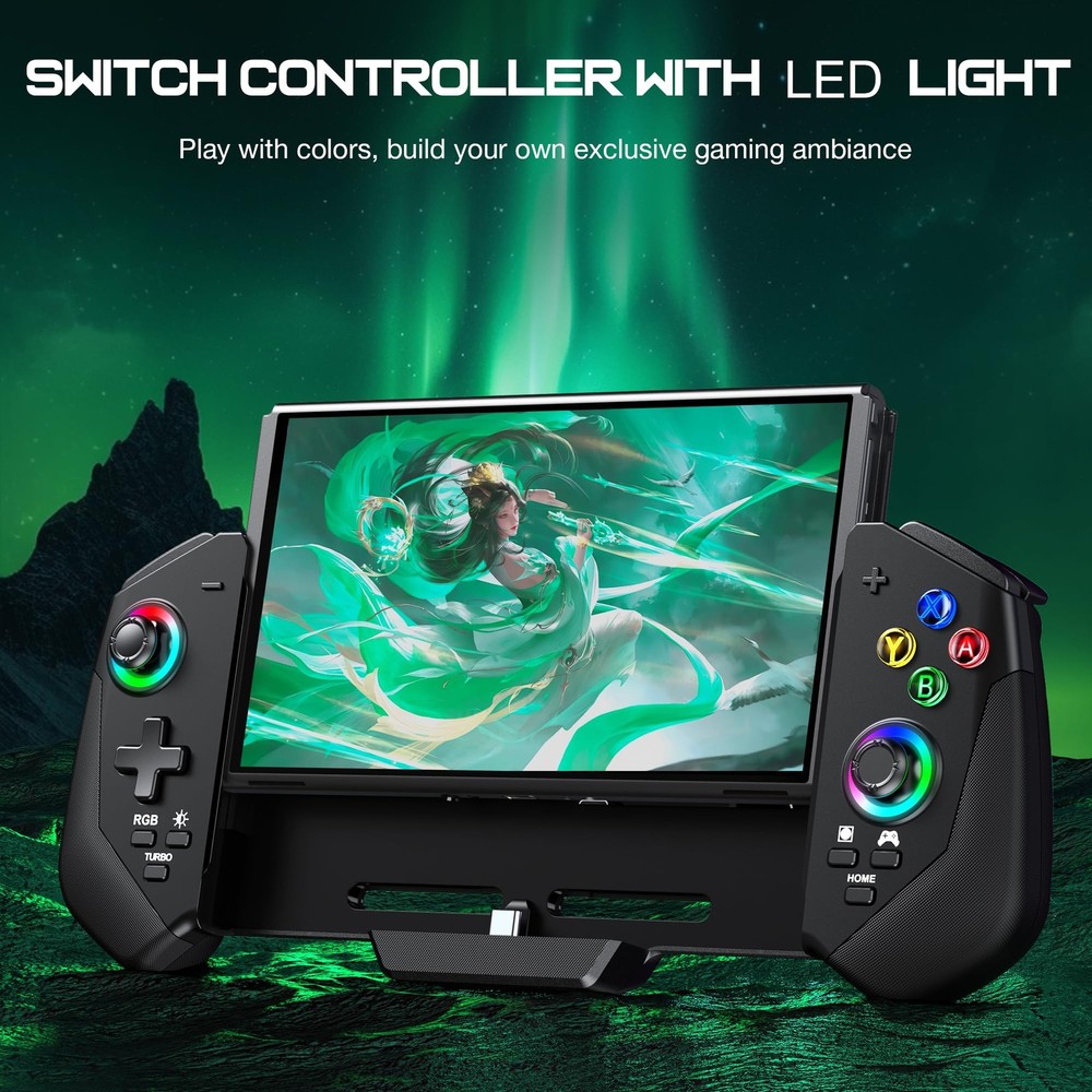 KICKDOT Switch Controllers with Hall 1 - (6.2"/7"), Pure Black