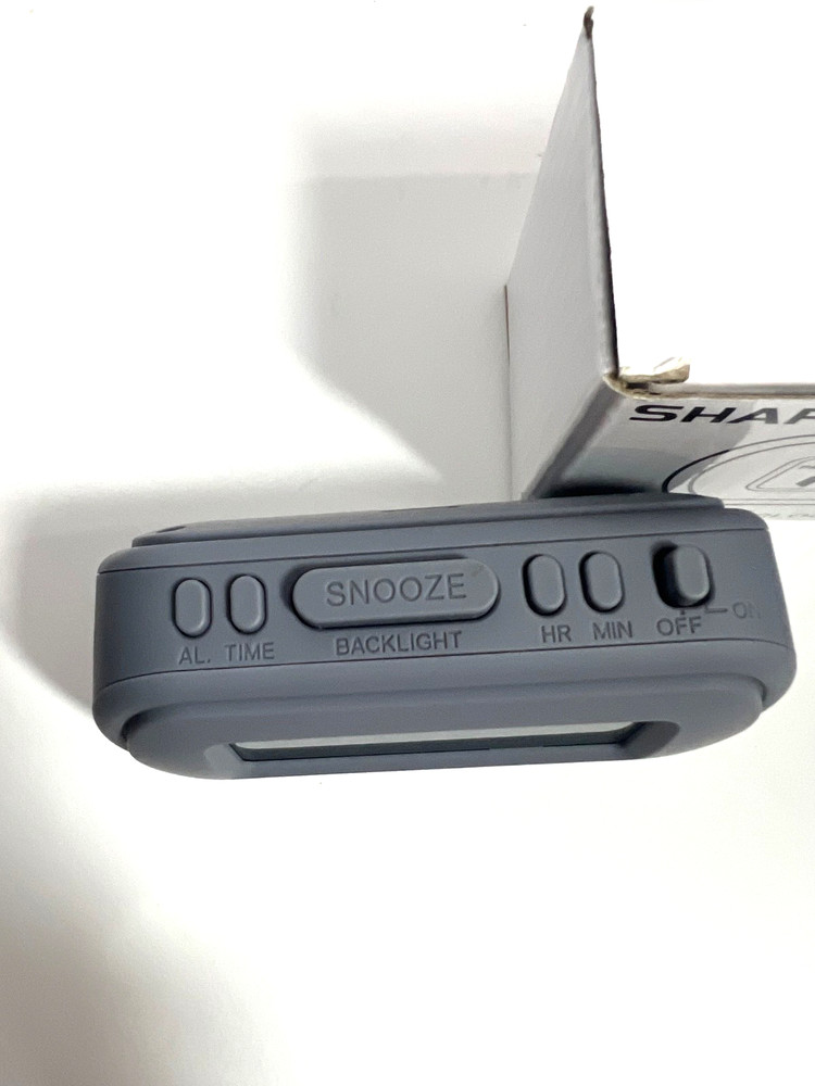 Sharp Digital Alarm Clock Tactile Plastic Case with Soft Rubberized Finish