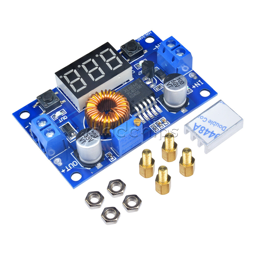 5A Adjustable Power CC/CV Step-down Charge Module LED Driver With Red Voltmeter