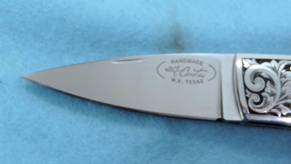 Fred Carter Custom Lock Blade w/ Scroll Engraving Original